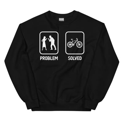 Problem Solved - E-Bike - (E) - Unisex Crew Neck Sweatshirt | Gildan 18000 xxx yyy zzz Black