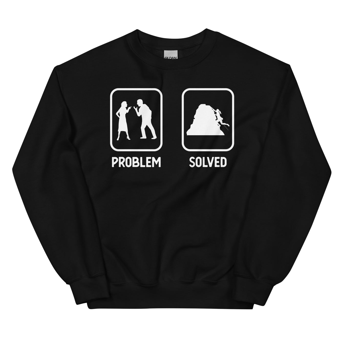 Problem Solved - Frau Klettern - Sweatshirt (Unisex) klettern xxx yyy zzz Black