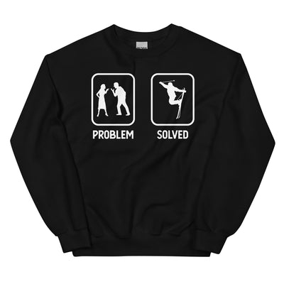 Problem Solved - Mann Skifahren - Sweatshirt (Unisex) klettern ski xxx yyy zzz Black