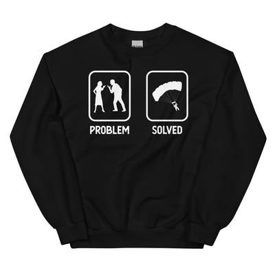Problem Solved - Paragleiten - (B) - Unisex Crew Neck Sweatshirt | Gildan 18000 xxx yyy zzz Black