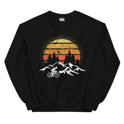 Radfahrer und Sonne Vintage - Sweatshirt (Unisex) fahrrad xxx yyy zzz Black