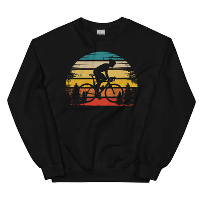 Retro Sonne und Radfahren - Sweatshirt (Unisex) fahrrad xxx yyy zzz Black