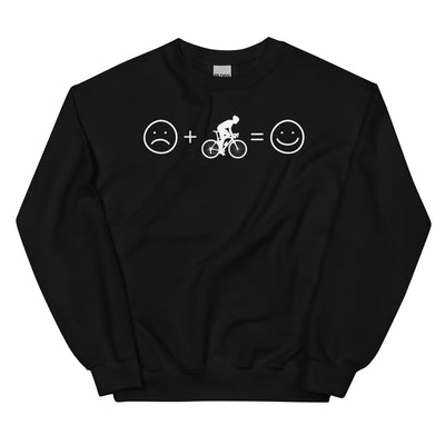 Lächelndes Gesicht und Radfahren - Sweatshirt (Unisex) fahrrad xxx yyy zzz Black