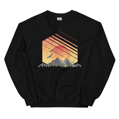 Sonnenaufgang Alpen - Sweatshirt (Unisex) berge xxx yyy zzz Black
