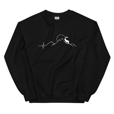 Steinbock und Berg - Sweatshirt (Unisex) berge wandern xxx yyy zzz Black