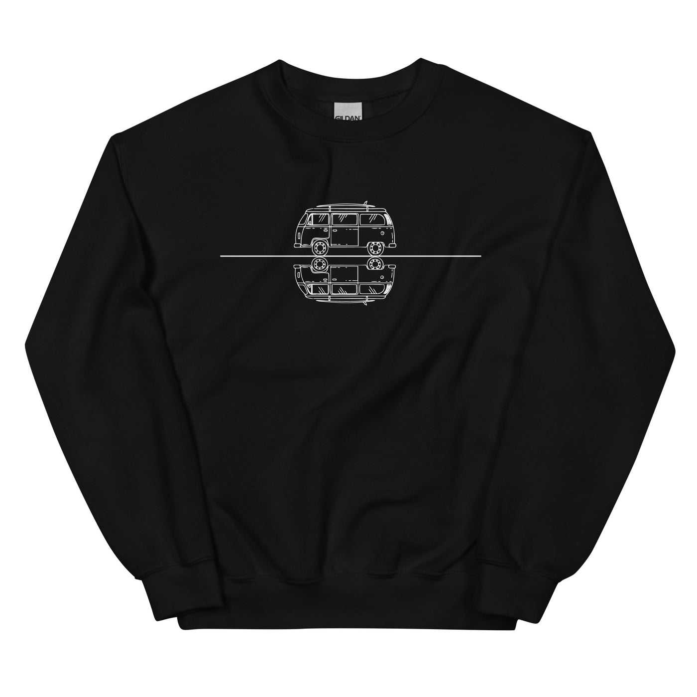 Gerade Linie - Camping Van - Sweatshirt (Unisex) camping xxx yyy zzz Black