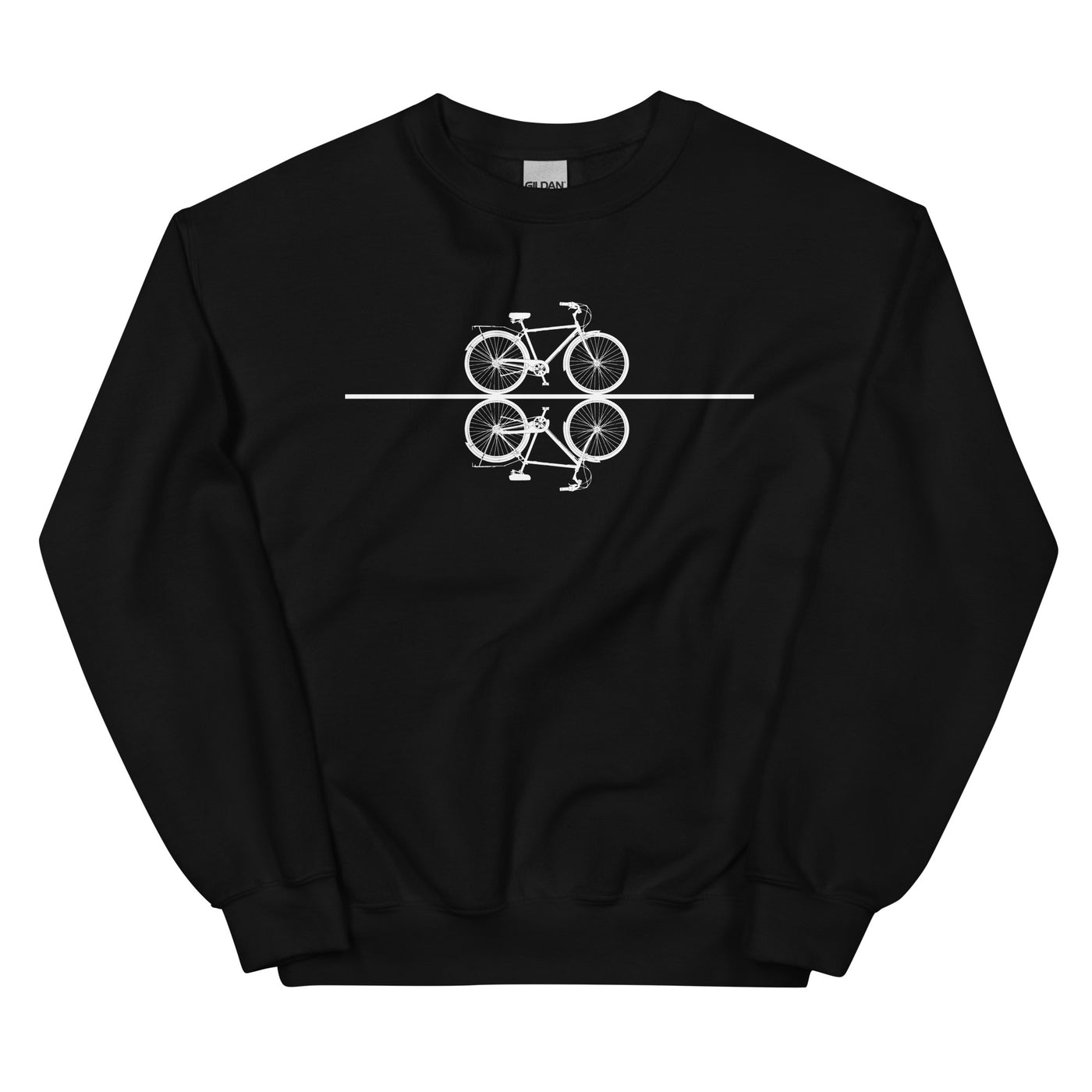 Gerade_Linie_-_Radfahren_-_(F) - Sweatshirt (Unisex) fahrrad xxx yyy zzz Black