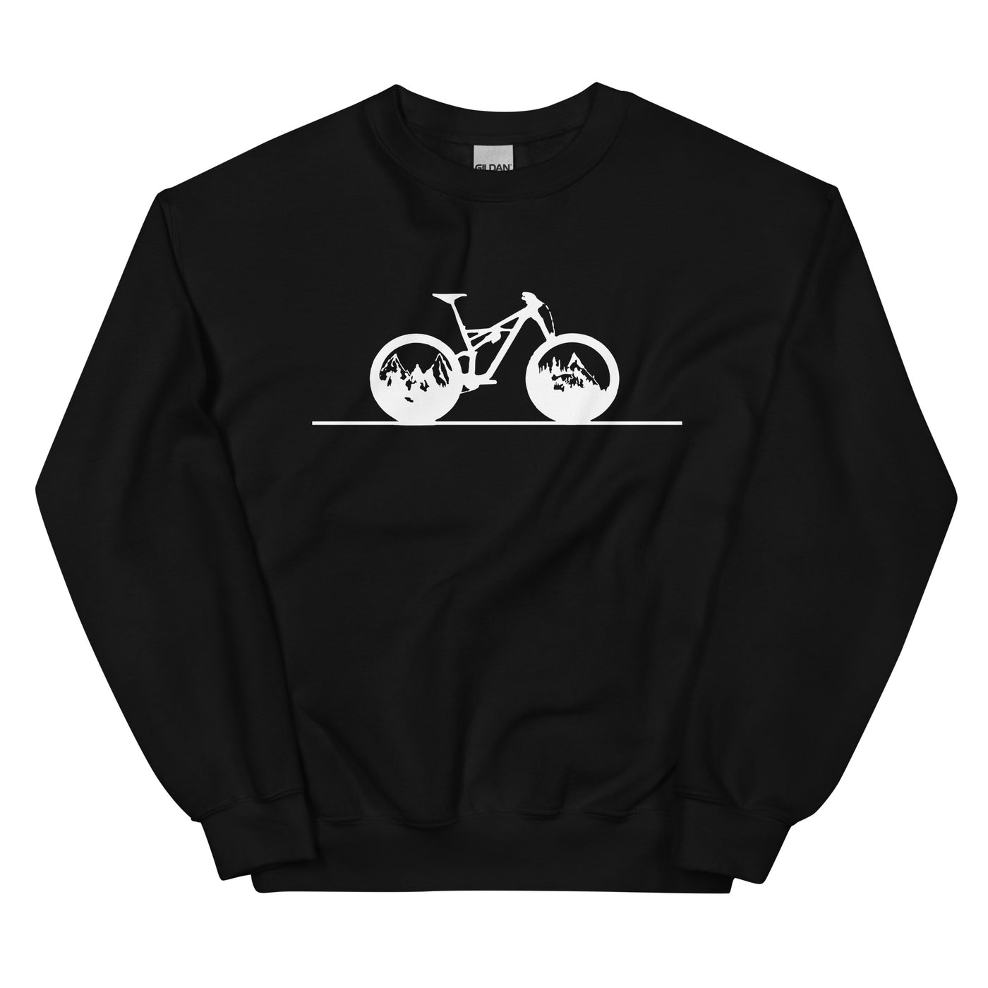 Gerade Linie - Berge - Radfahren - - Sweatshirt (Unisex) fahrrad xxx yyy zzz Black