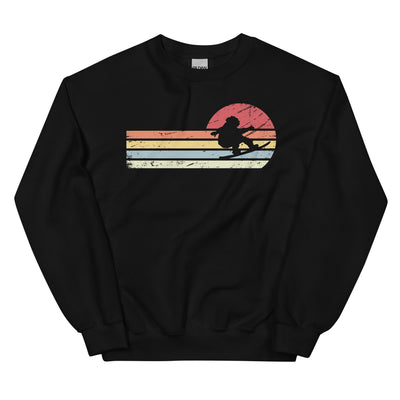 Sonne und Retro Linies - Snowboarding - Sweatshirt (Unisex) snowboarden xxx yyy zzz Black