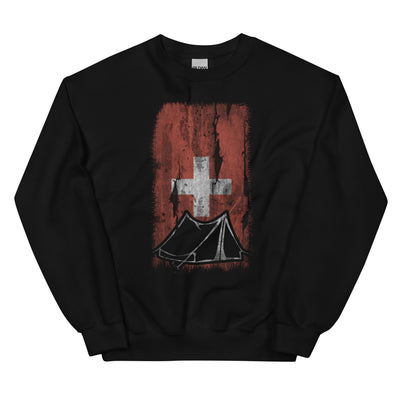 Schweizer Flagge 1 und Camping - Sweatshirt (Unisex) camping xxx yyy zzz Black