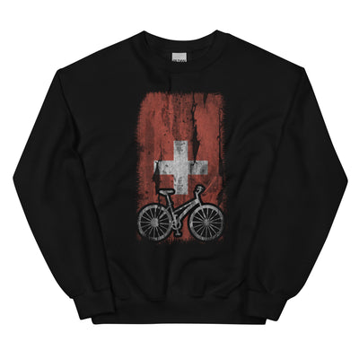 Schweizer Flagge und Radfahren - Sweatshirt (Unisex) fahrrad xxx yyy zzz Black