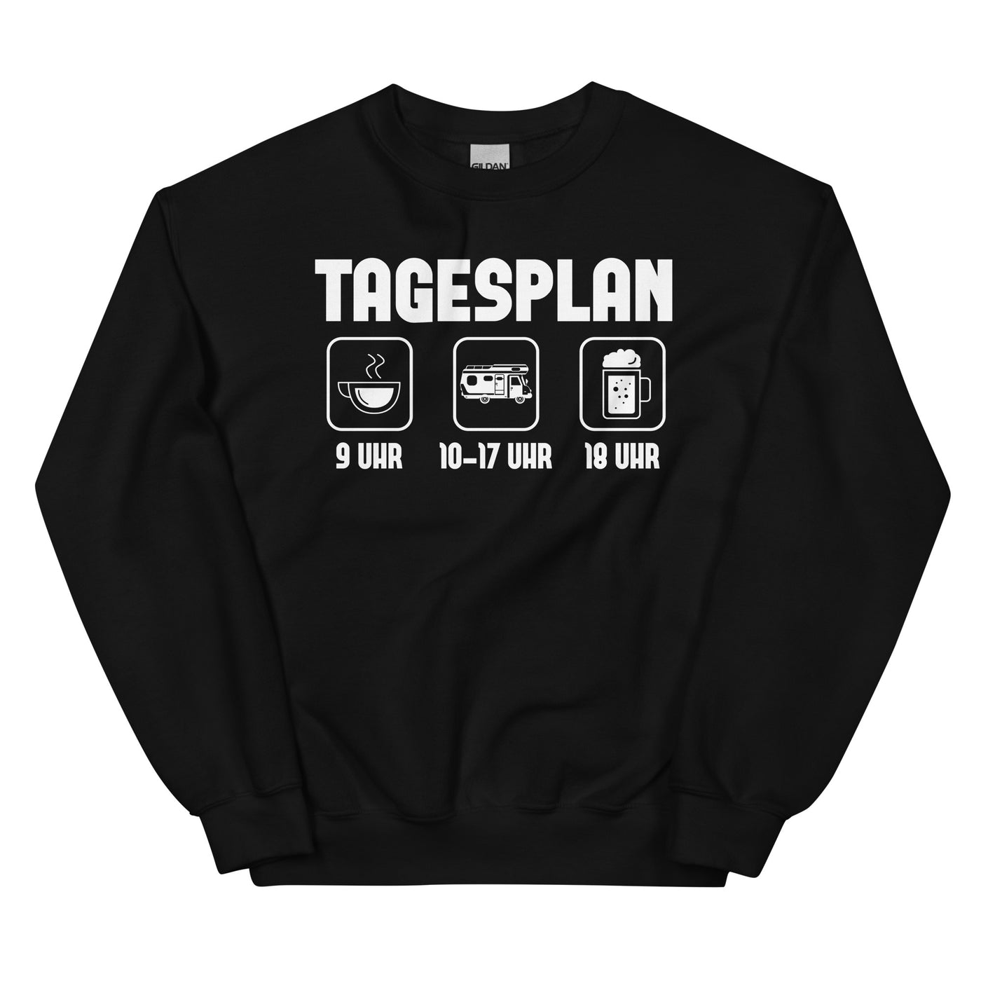 Tagesplan - Sweatshirt (Unisex) camping xxx yyy zzz Black