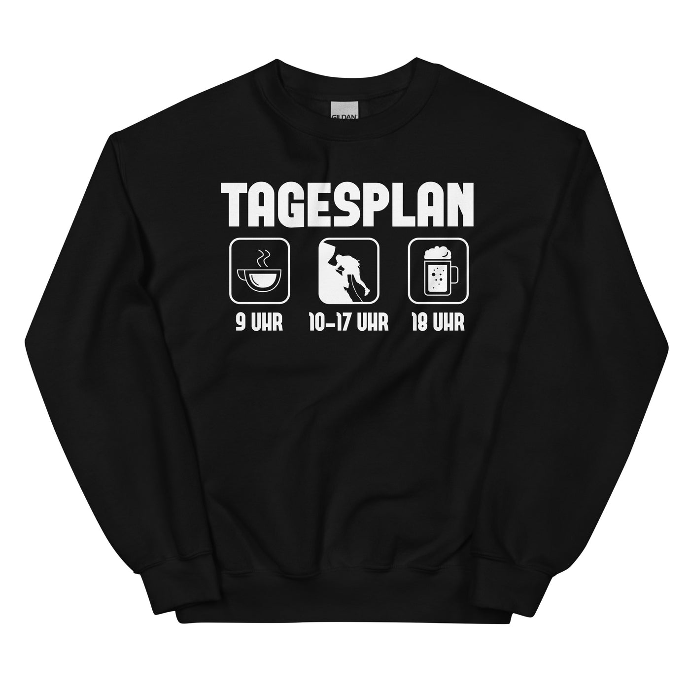 Tagesplan - (K) - Sweatshirt (Unisex) klettern xxx yyy zzz Black