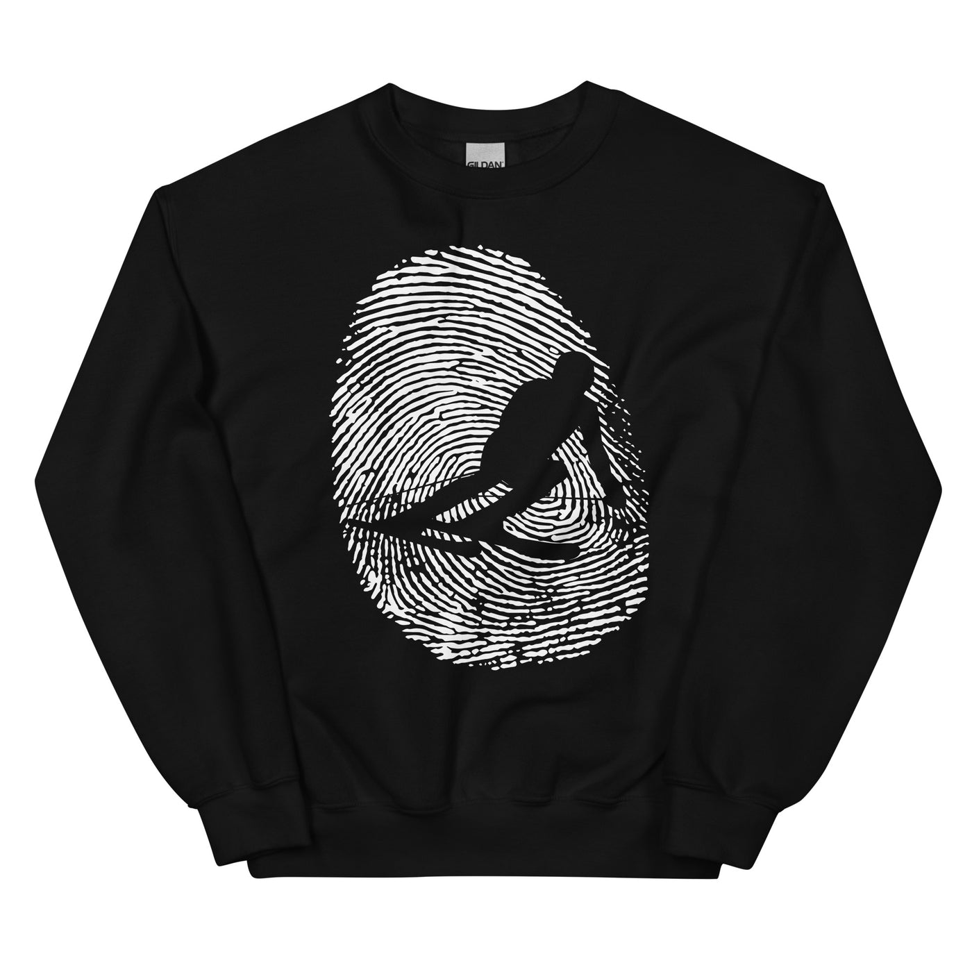 Thumb_Print_-_Skifahren_-_(SK) - Sweatshirt (Unisex) klettern ski xxx yyy zzz Black