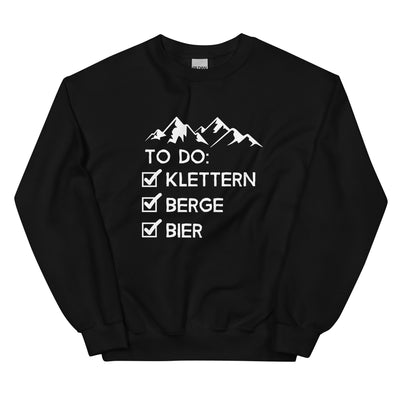 To_Do_Liste_-_Klettern,_Berge,_Bier_-_(K) - Unisex Crew Neck Sweatshirt | Gildan 18000 xxx yyy zzz Black