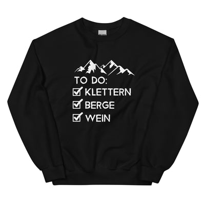 To_Do_Liste_-_Klettern,_Berge,_Wein_-_(K) - Unisex Crew Neck Sweatshirt | Gildan 18000 xxx yyy zzz Black