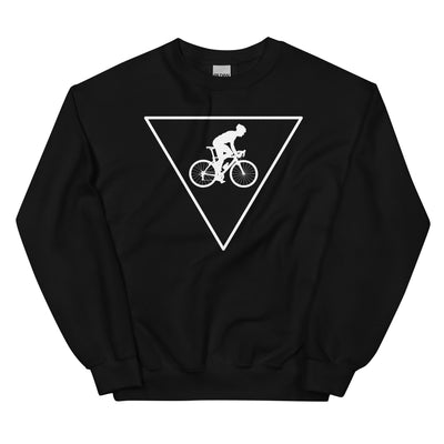 Dreieck_und_Radfahren_-_(F) - Unisex Crew Neck Sweatshirt | Gildan 18000 xxx yyy zzz Black