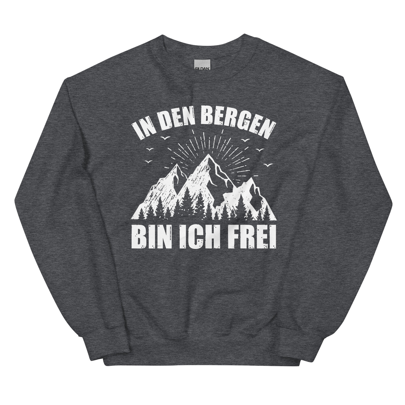 In Den Bergen Bin Ich Frei - Sweatshirt (Unisex) berge xxx yyy zzz Dark Heather