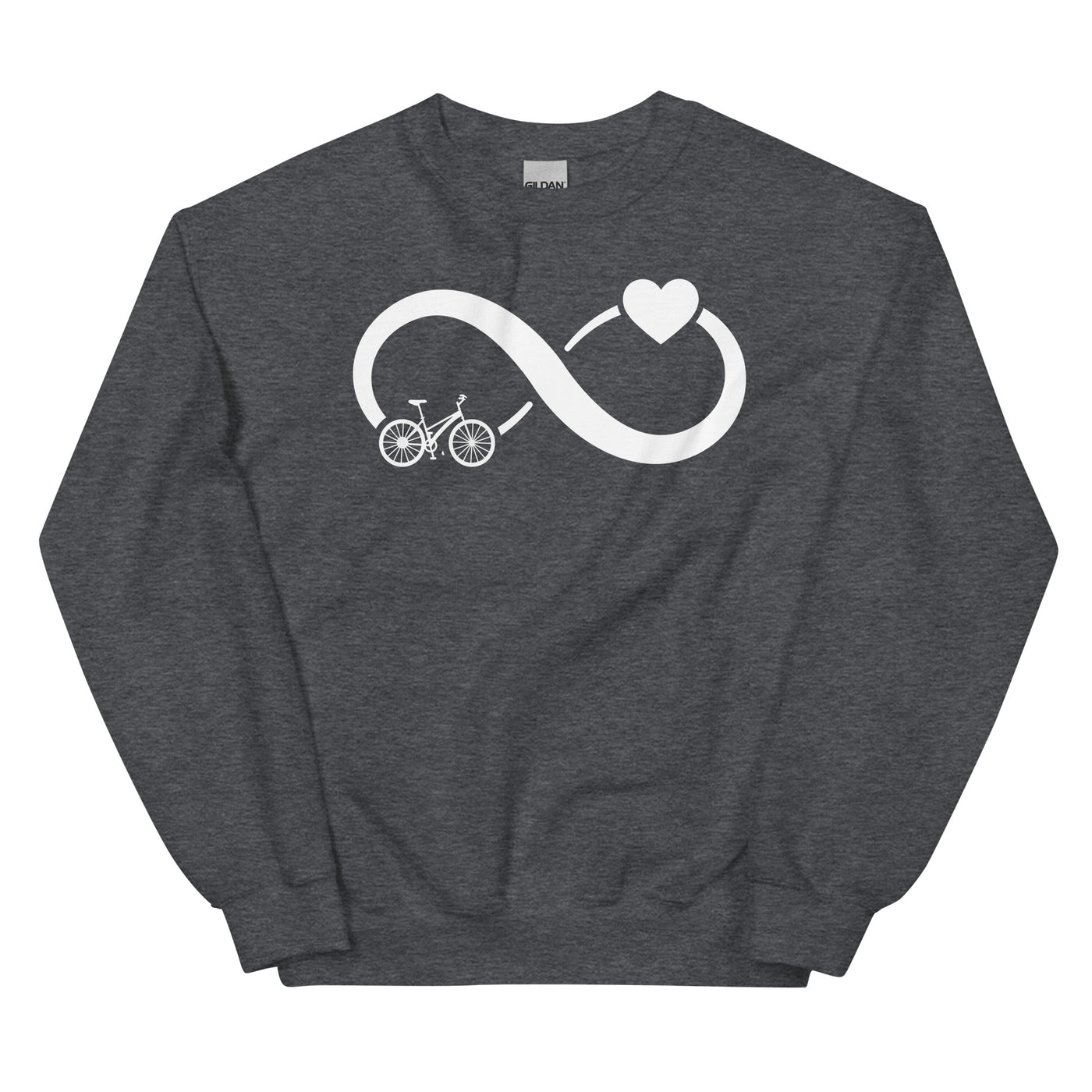 Infinity Heart and Cycling - Sweatshirt (Unisex) fahrrad xxx yyy zzz Dark Heather