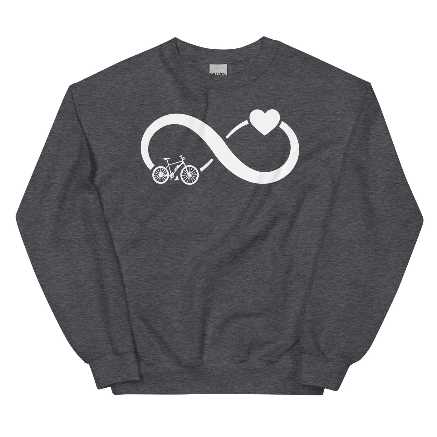 Infinity Heart and E-Bike - Sweatshirt (Unisex) e-bike xxx yyy zzz Dark Heather