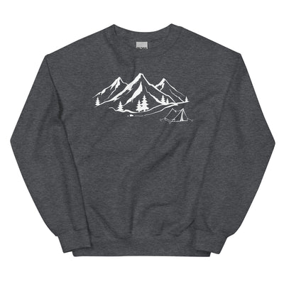Berge 1 und Camping - Sweatshirt (Unisex) camping xxx yyy zzz Dark Heather