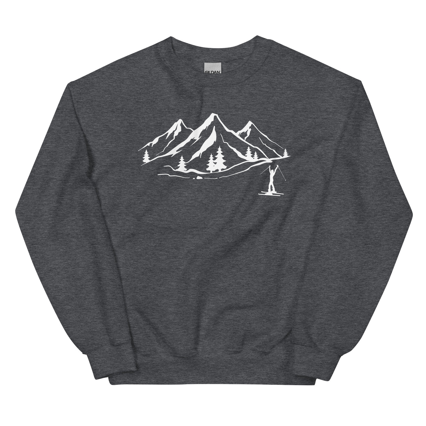 Berge 1 und Skifahren - Sweatshirt (Unisex) klettern ski xxx yyy zzz Dark Heather