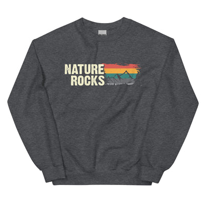 Nature Felsens - Sweatshirt (Unisex) berge camping wandern xxx yyy zzz Dark Heather