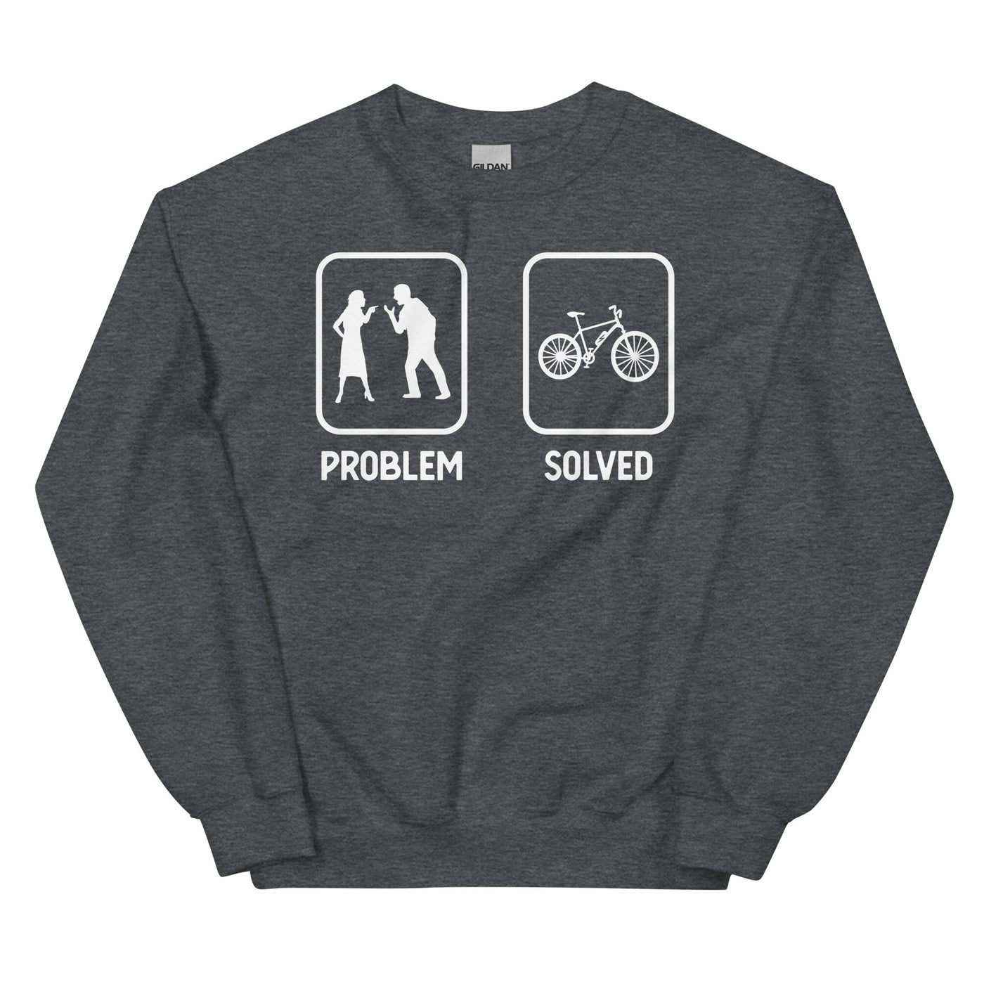 Problem Solved - E-Bike - Sweatshirt (Unisex) e-bike xxx yyy zzz Dark Heather