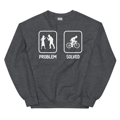 Problem Solved - Mann Radfahren - Sweatshirt (Unisex) fahrrad xxx yyy zzz Dark Heather
