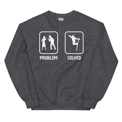 Problem Solved - Mann Skifahren - Sweatshirt (Unisex) klettern ski xxx yyy zzz Dark Heather