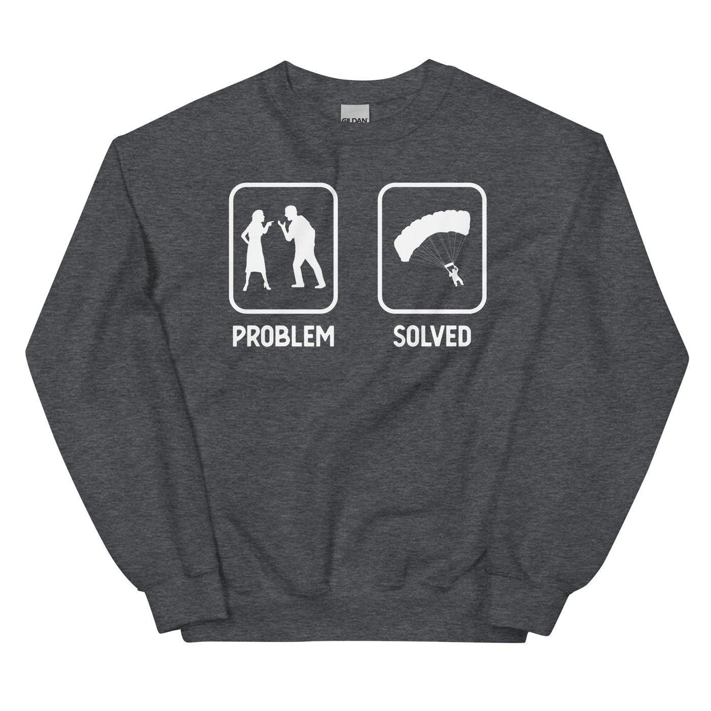 Problem Solved - Paragleiten - Sweatshirt (Unisex) berge xxx yyy zzz Dark Heather
