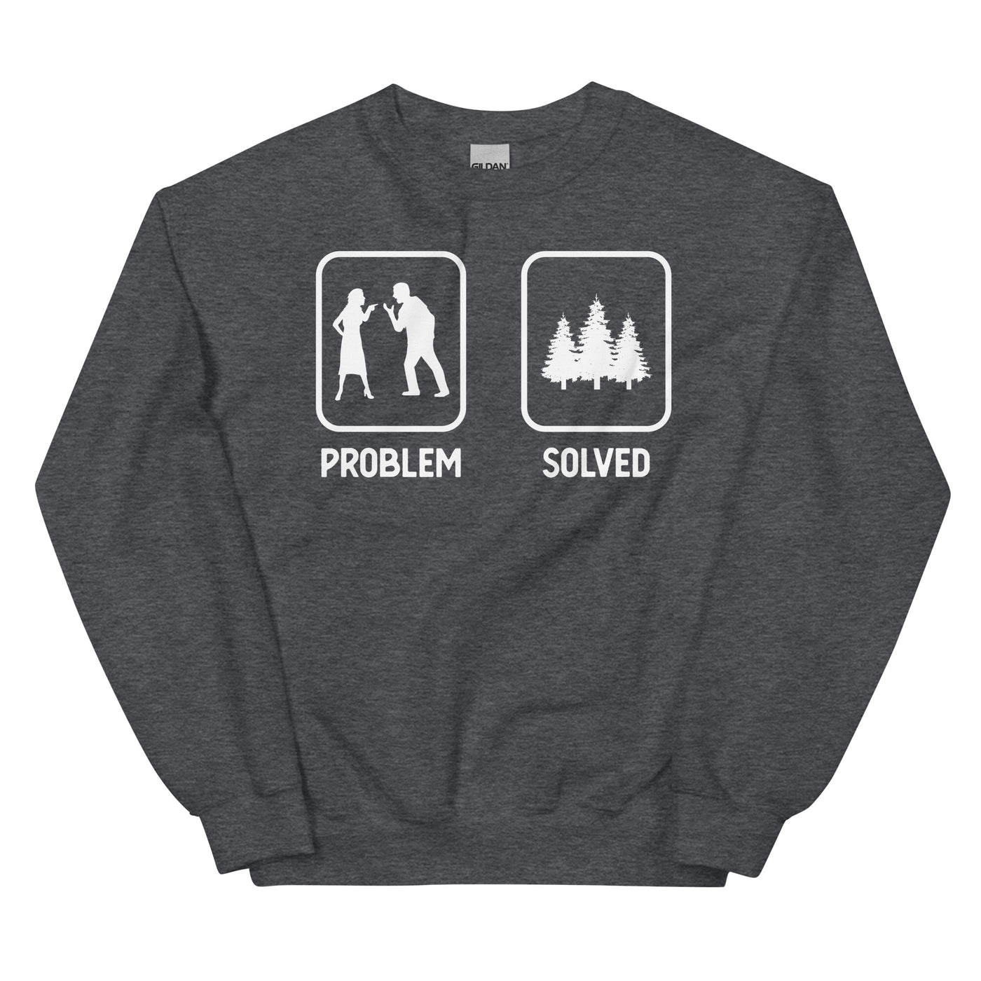 Problem Solved - Bäume - Sweatshirt (Unisex) camping xxx yyy zzz Dark Heather