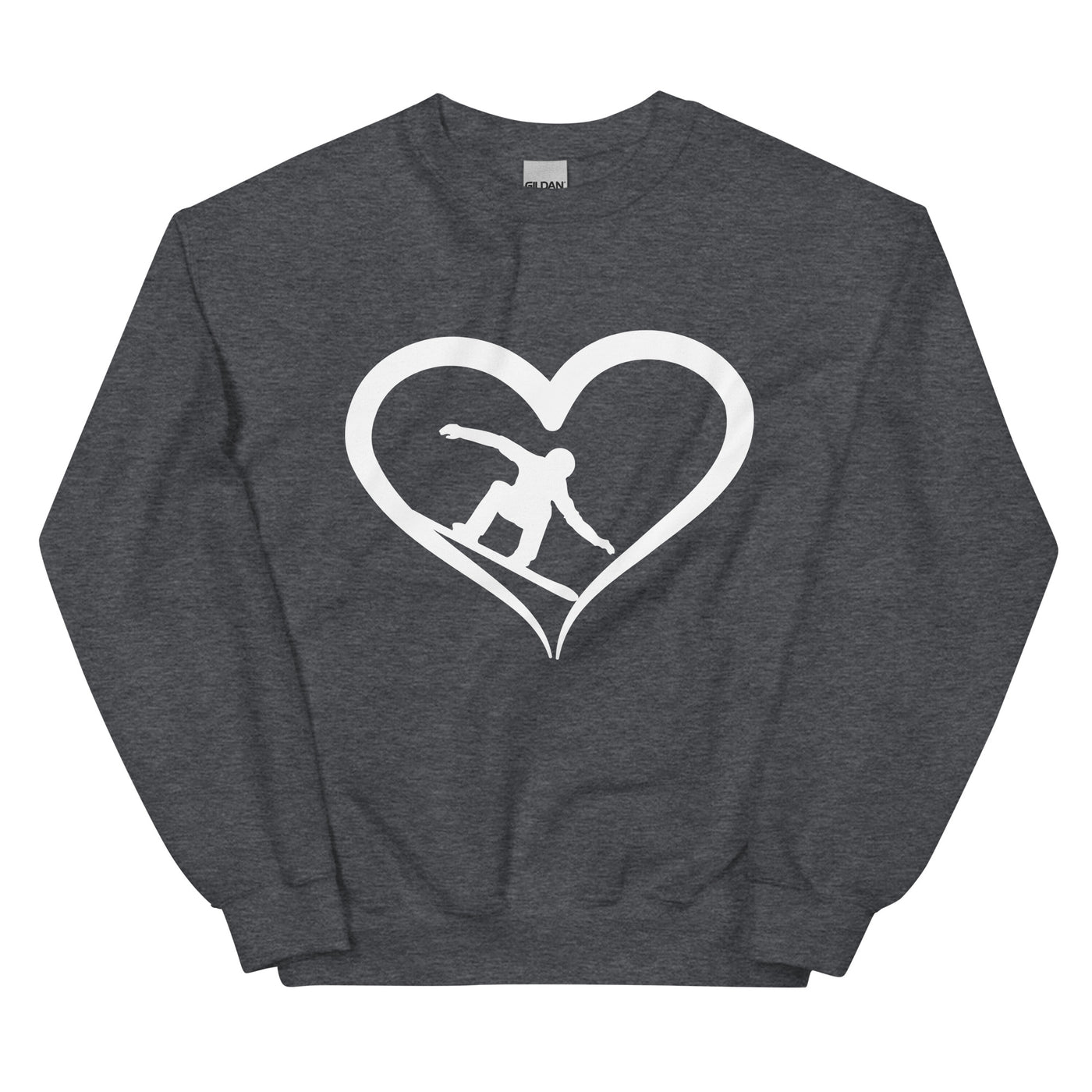 Snowboarder und Herz - Sweatshirt (Unisex) snowboarden xxx yyy zzz Dark Heather