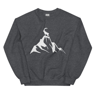 Steinbock am Berg - Sweatshirt (Unisex) berge wandern xxx yyy zzz Dark Heather