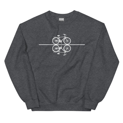 Gerade_Linie_-_Radfahren_-_(F) - Sweatshirt (Unisex) fahrrad xxx yyy zzz Dark Heather