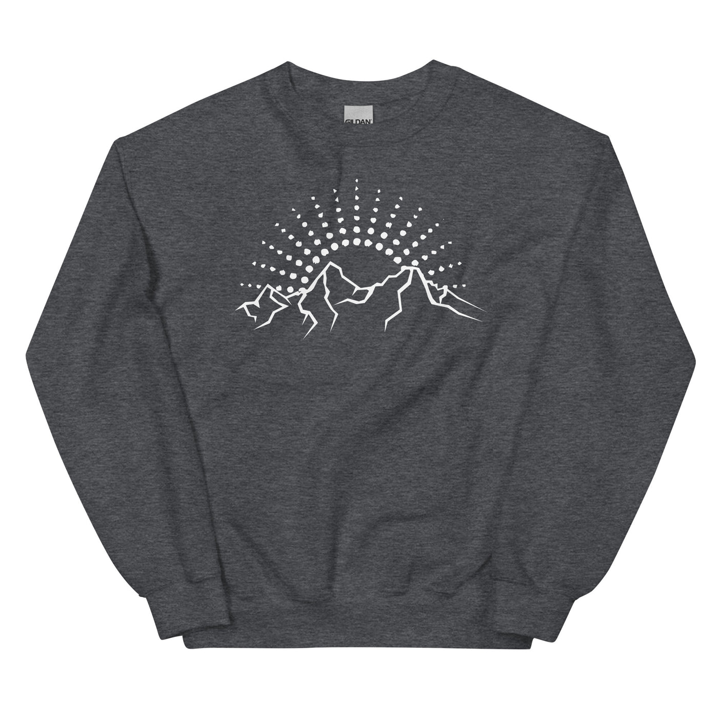 Sonne_-_Berge_(B)(2) - Unisex Crew Neck Sweatshirt | Gildan 18000 xxx yyy zzz Dark Heather