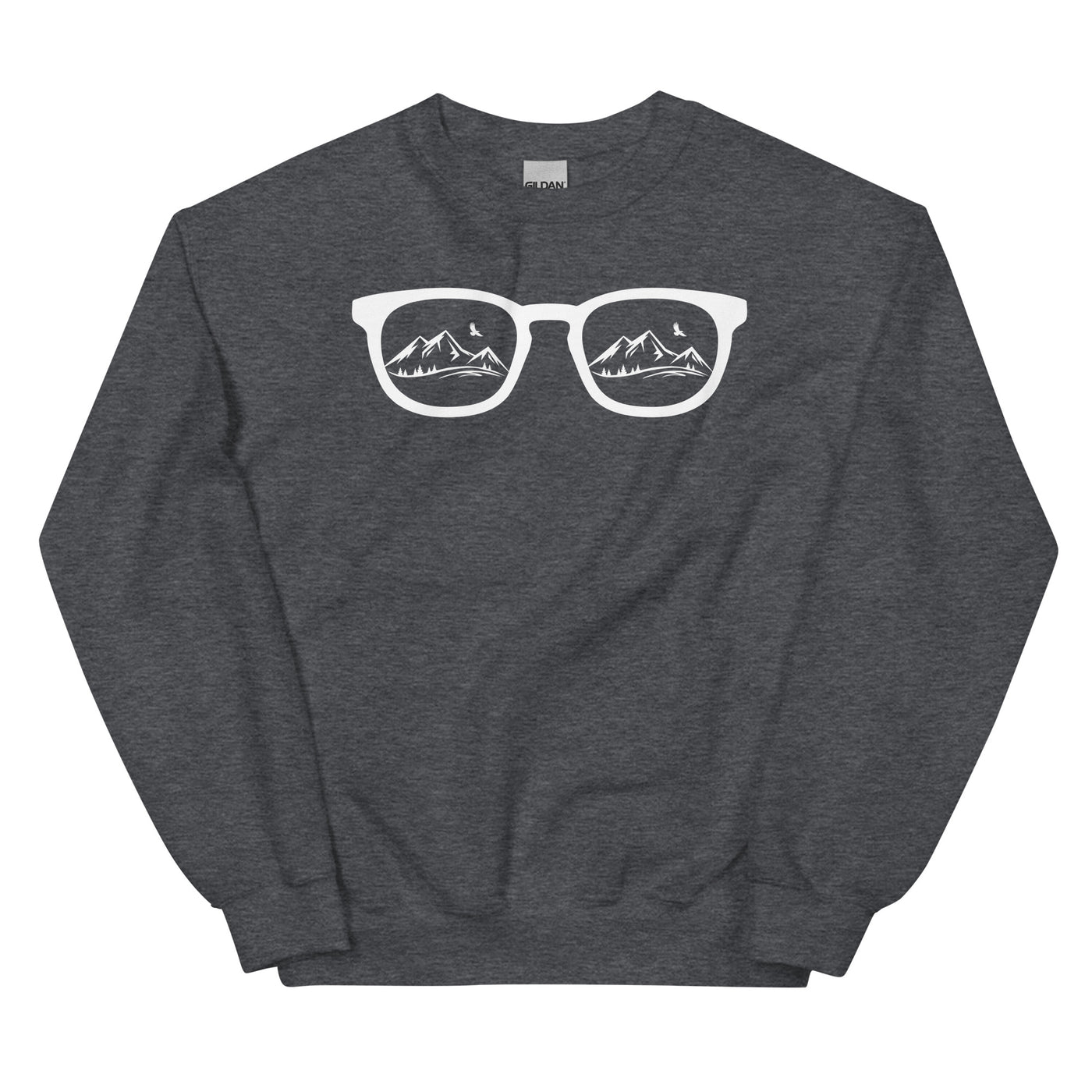 Sonnenbrille und Berge - Sweatshirt (Unisex) berge xxx yyy zzz Dark Heather