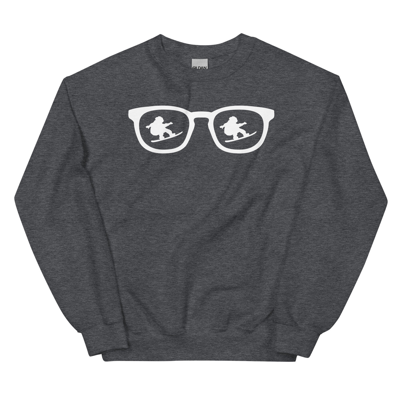 Sonnenbrille und Snowboarding - Sweatshirt (Unisex) snowboarden xxx yyy zzz Dark Heather