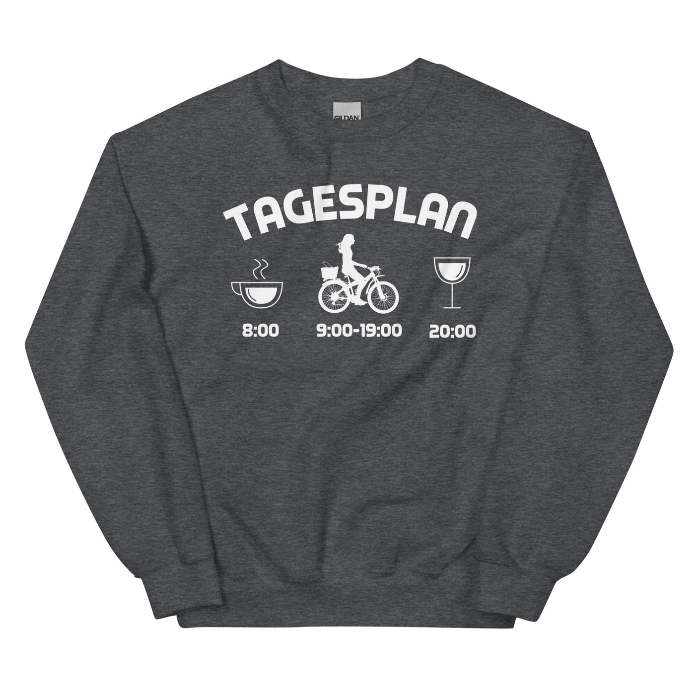 Tagesplan - Sweatshirt (Unisex) fahrrad xxx yyy zzz Dark Heather