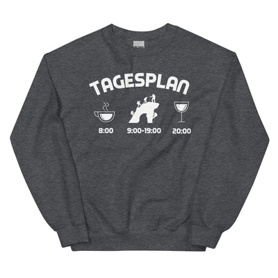 Tagesplan - (K) - Sweatshirt (Unisex) klettern xxx yyy zzz Dark Heather