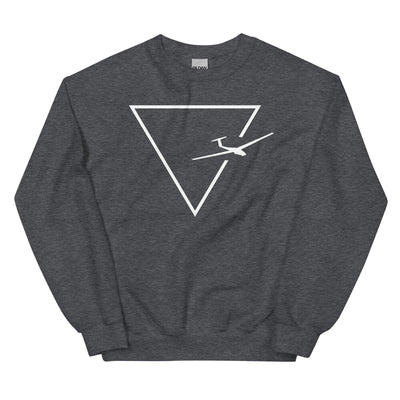 Dreieck 1 und Segelflugzeug - Sweatshirt (Unisex) berge xxx yyy zzz Dark Heather