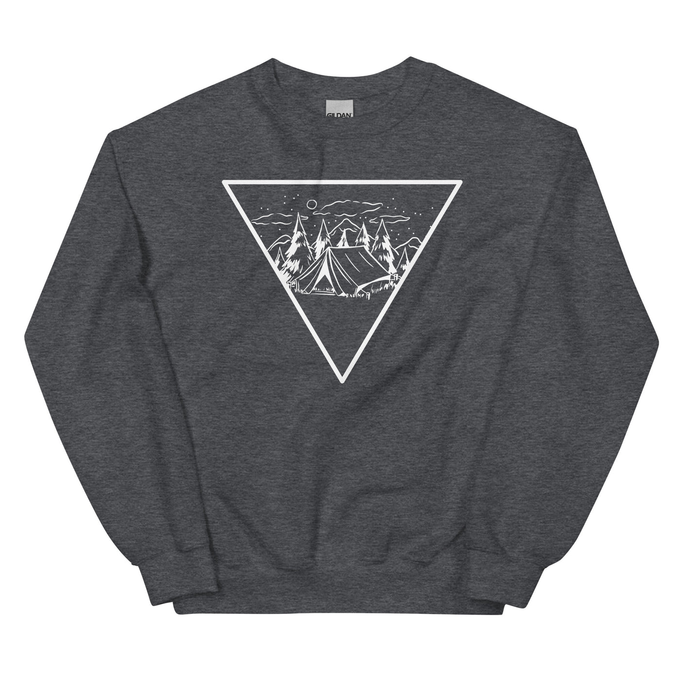 Dreieck und Camping - Sweatshirt (Unisex) camping xxx yyy zzz Dark Heather