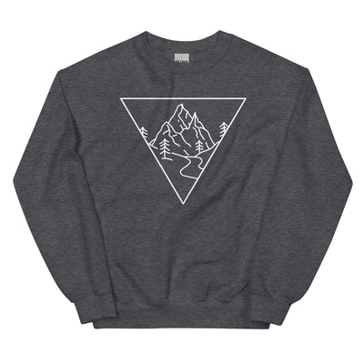 Dreieck und Berge - Sweatshirt (Unisex) berge xxx yyy zzz Dark Heather