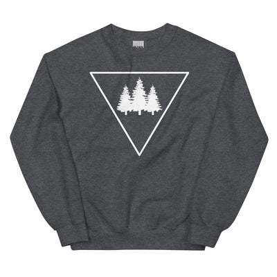 Dreieck und Bäume - Sweatshirt (Unisex) camping xxx yyy zzz Dark Heather