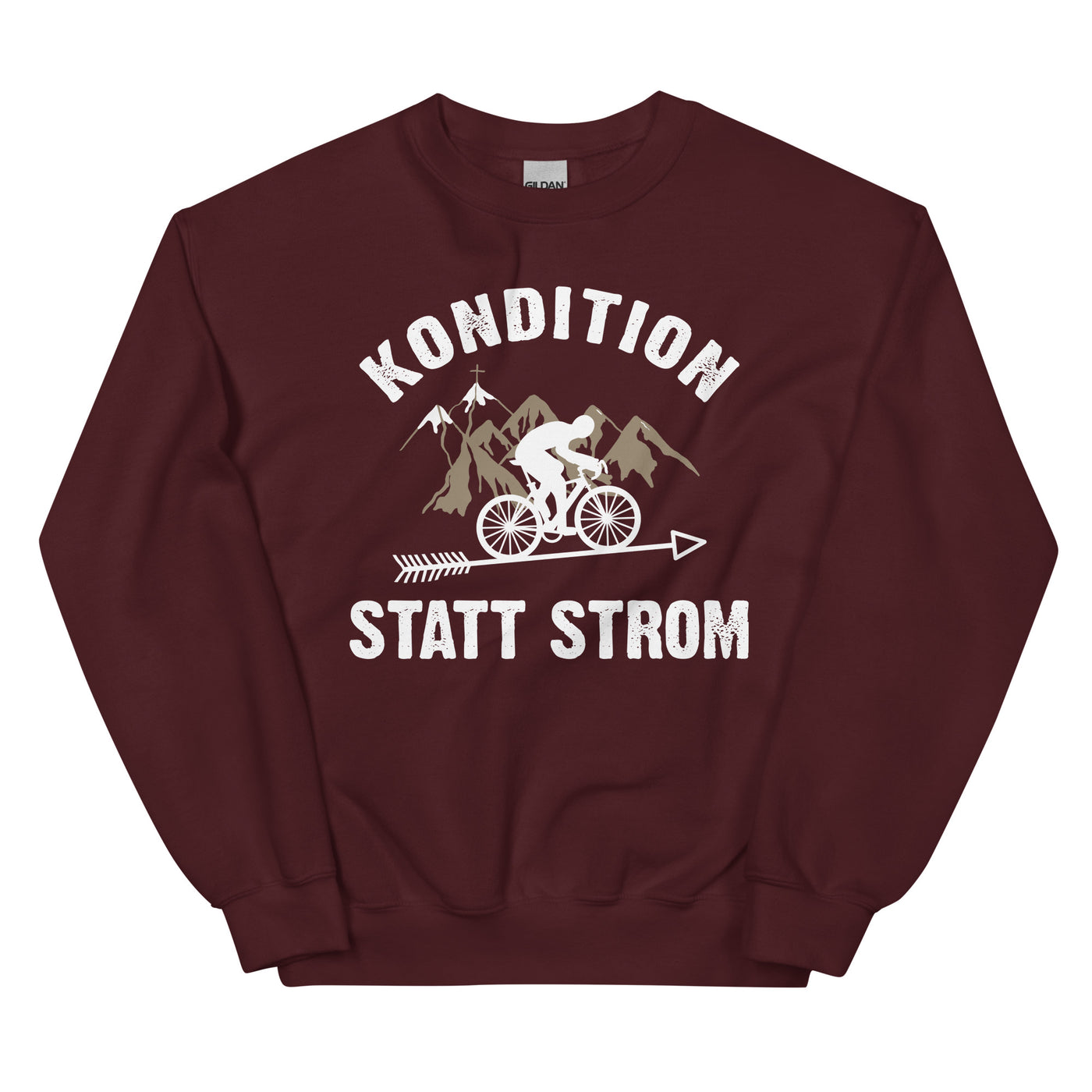 Kondition Statt Strom - Sweatshirt (Unisex) fahrrad mountainbike Maroon