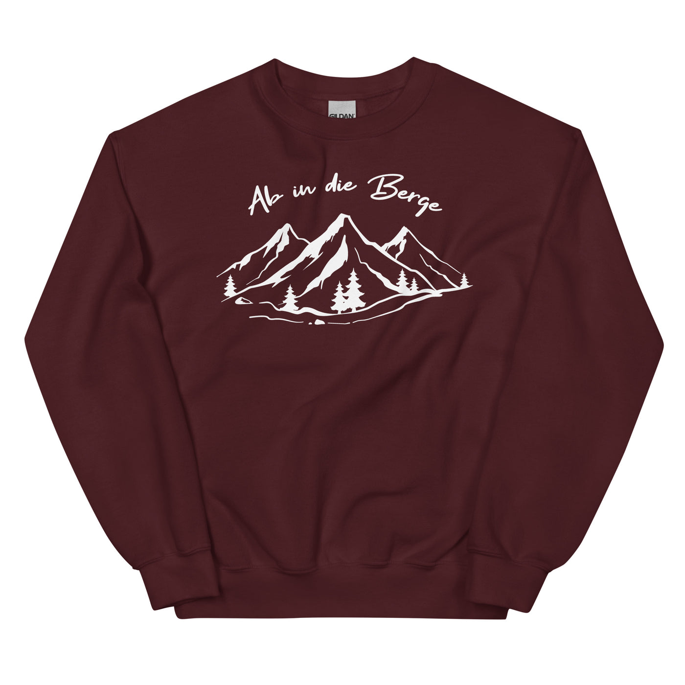Ab In Die Berge - Sweatshirt (Unisex) berge wandern Maroon