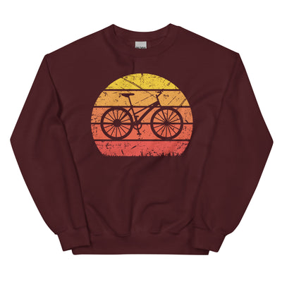 Vintage Sun And Cycling - Sweatshirt (Unisex) fahrrad Maroon