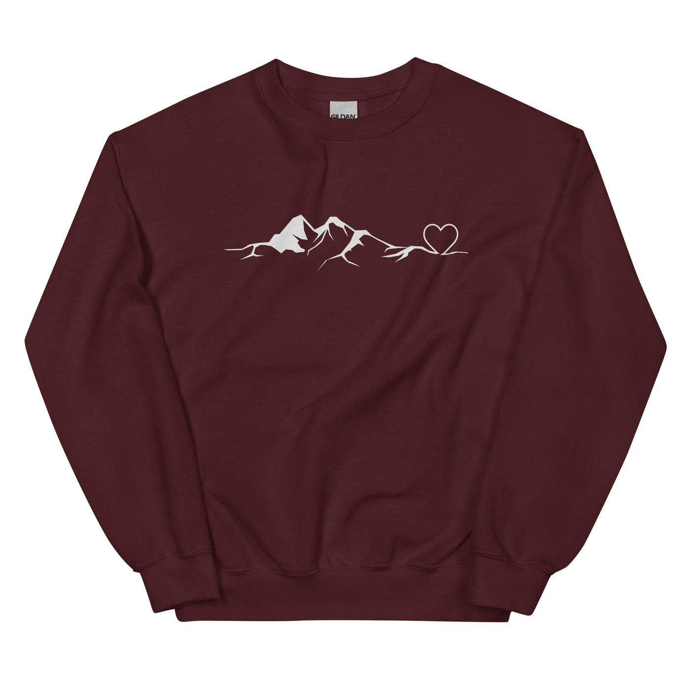 Bergverliebt - Sweatshirt (Unisex) berge klettern wandern Maroon