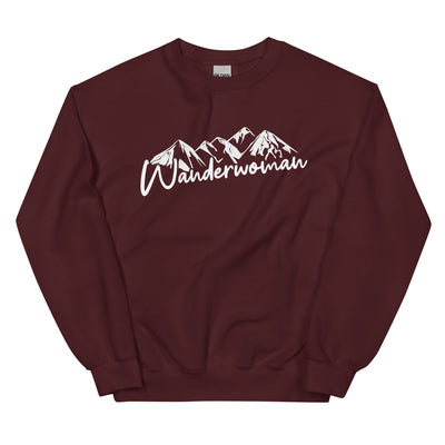 Wanderwoman - Sweatshirt (Unisex) berge wandern Maroon