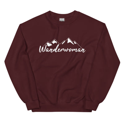 Wanderwoman. - Sweatshirt (Unisex) wandern Maroon